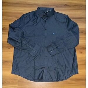 Mens NWT Express Slim Buttons Down Casual Long Sleeve Minimalist Shirt‎
